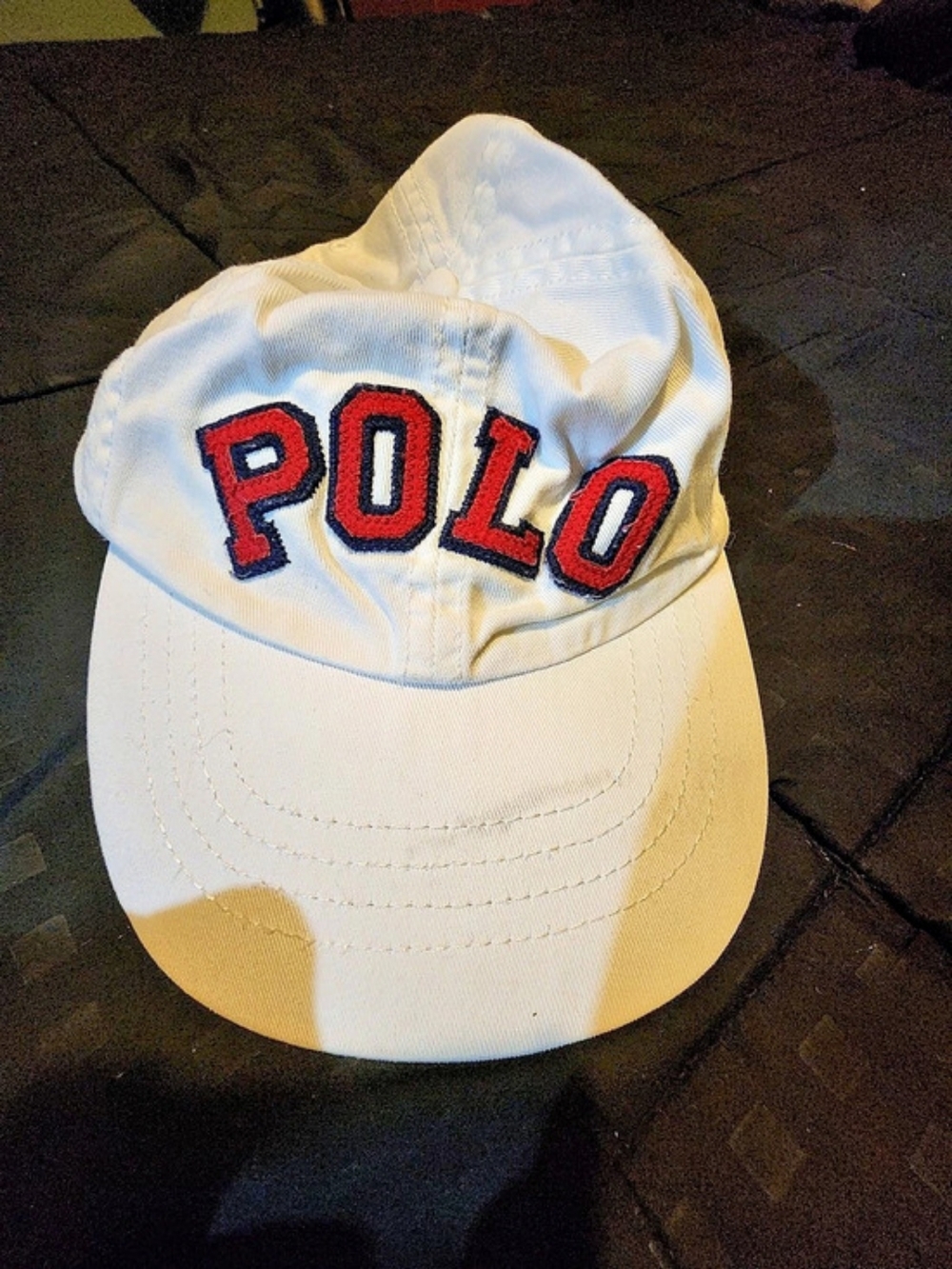 Polo Ralph Lauren Polo Block Letter Logo Baseball Cap White